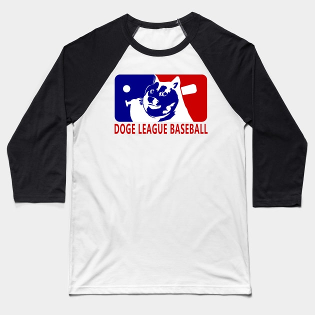 Doge League Baseball Logo Baseball T-Shirt by dogeandpepe